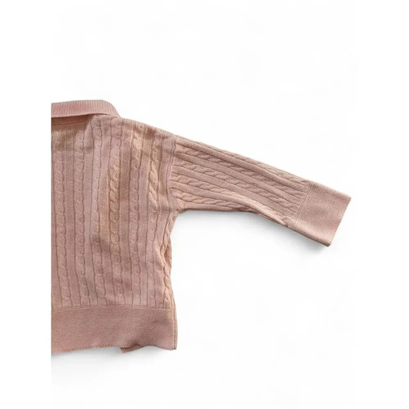 Ralph Lauren Women's Sweater Open Cardigan Size Medium Pink Silk/Cashmere - Picture 10 of 10